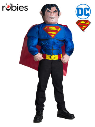 SUPERMAN INFLATABLE COSTUME TOP,  ADULT