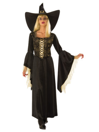 GOLDEN WEB WITCH COSTUME, ADULT