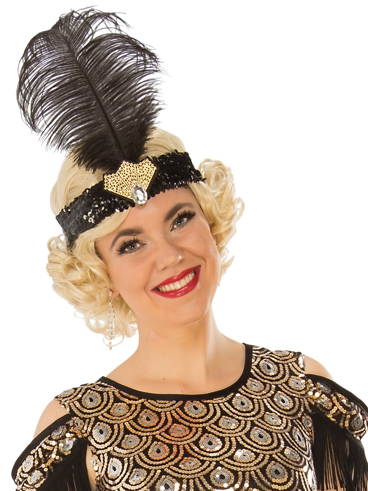 GOLD FLAPPER COSTUME, ADULT - Image 2