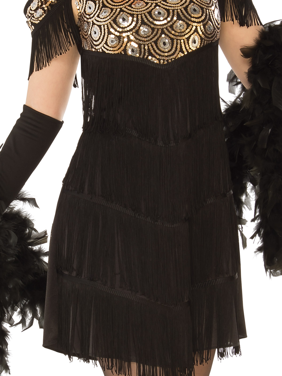 GOLD FLAPPER COSTUME, ADULT - Image 3