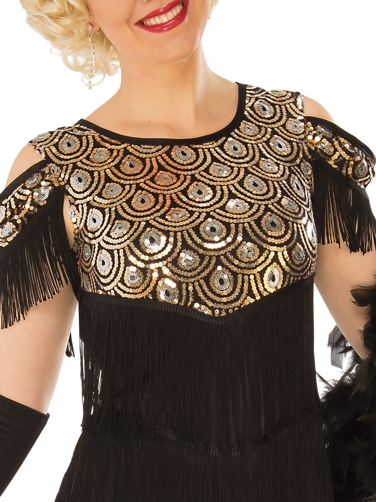 GOLD FLAPPER COSTUME, ADULT - Image 4