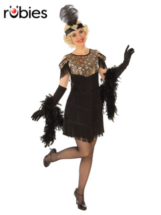 GOLD FLAPPER COSTUME, ADULT