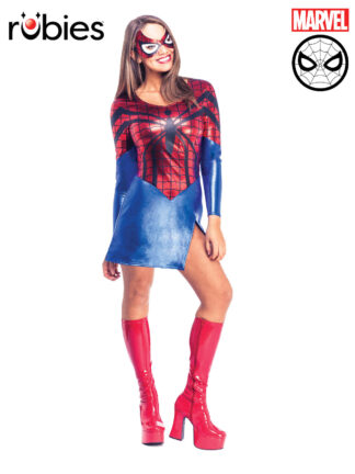SPIDER-GIRL DRESS AND MASK - ADULT