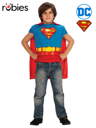 SUPERMAN MUSCLE CHEST COSTUME TOP, CHILD