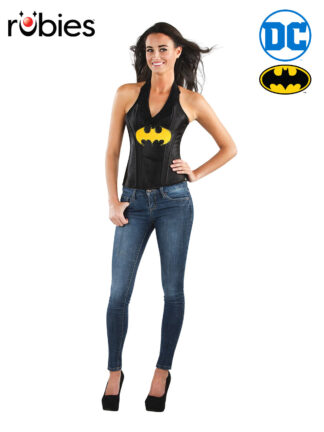 BATGIRL LEATHER-LOOK CORSET, ADULT