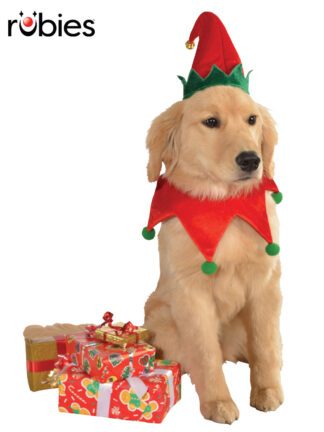 ELF HAT WITH BELL AND COLLAR PET ACCESSORY