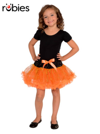 ORANGE HALLOWEEN TUTU SKIRT, CHILD