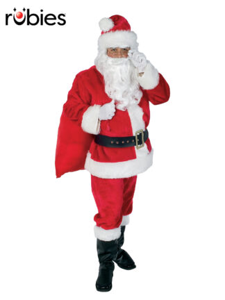 SANTA SUIT 12 PIECE COSTUME SET, ADULT