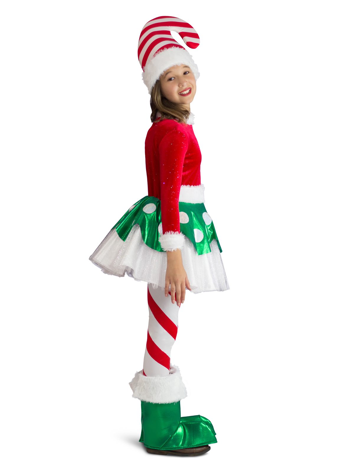 CANDY CANE ELF PRINCESS COSTUME, CHILD - Image 3
