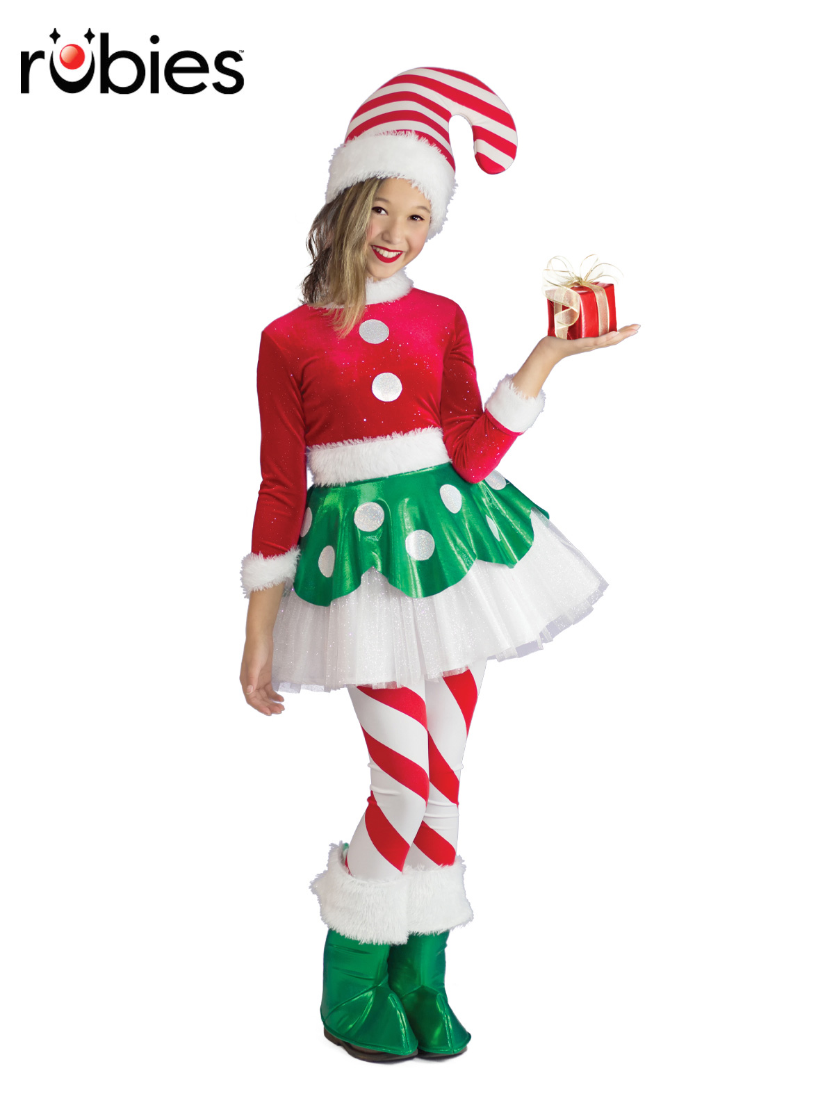 CANDY CANE ELF PRINCESS COSTUME, CHILD